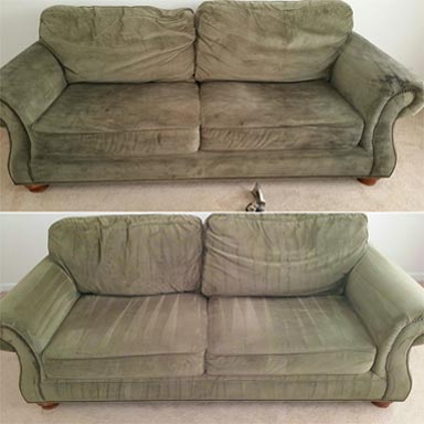 Before and After Sofa Cleaning